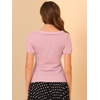 image:imageAllegra K Womens Peter Pan Collar Shirt Vintage 1950s Short Sleeve BlousePink