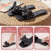 image:imageAllegra K Womens Polka Dot Bow Decor Flat Slip on Slide Shopping SlippersBlack