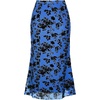 image:imageAllegra K Mesh Fishtail Skirt for Women Floral Bodycon Mermaid Midi SkirtsBlue
