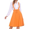 image:imageAllegra K Women High Waist Suspender A Line Midi Skater DressLight Orange