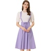 image:imageAllegra K Women High Waist Suspender A Line Midi Skater DressViolet