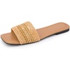 image:imageAllegra K Women Woven Rattan Flat Slip on Slide SlippersBeige
