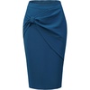 image:imageAllegra K Womens Dressy Bodycon Wrap Skirt Business Casual Pencil SkirtsPeacock Blue