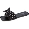 image:imageAllegra K Womens Polka Dot Bow Decor Flat Slip on Slide Shopping SlippersBlack