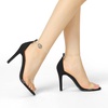 image:imageAllegra K Women Faux Suede Clear Open Toe Ankle Strap Stiletto Heel SandalsBlack