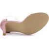 image:imageAllegra K Women Faux Suede Clear Open Toe Ankle Strap Stiletto Heel SandalsDust Pink