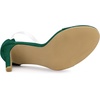 image:imageAllegra K Women Faux Suede Clear Open Toe Ankle Strap Stiletto Heel SandalsEmerald Green