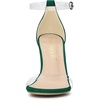 image:imageAllegra K Women Faux Suede Clear Open Toe Ankle Strap Stiletto Heel SandalsEmerald Green