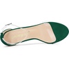 image:imageAllegra K Women Faux Suede Clear Open Toe Ankle Strap Stiletto Heel SandalsEmerald Green