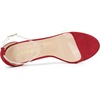 image:imageAllegra K Women Faux Suede Clear Open Toe Ankle Strap Stiletto Heel SandalsRed