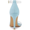 image:imageAllegra K Women Faux Suede Clear Open Toe Ankle Strap Stiletto Heel SandalsSky Blue