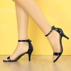 image:imageAllegra K Womens Open Toe Sandals Kitten HeeledBlack