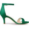 image:imageAllegra K Womens Open Toe Sandals Kitten HeeledGreen