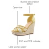 image:imageAllegra K Women Lace Espadrilles Wedge SandalsYellow Green