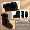image:imageAllegra K Women Lightweight Comfortable Warm Laceup Nonslip Snow BootsBlack