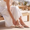 image:imageAllegra K Womens Casual Wedge Heel Thong Slip on Sandals Flip FlopsBeige