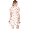 image:imageAllegra K Womens Floral Printed Flutter Short Sleeve V Neck Chiffon DressWhite