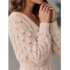 image:imageAllegra K Womens V Neck Hollow Out Pull on Lantern Long Sleeve Mini DressKhaki