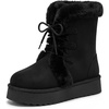 image:imageAllegra K Women Lightweight Comfortable Warm Laceup Nonslip Snow BootsBlack