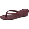image:imageAllegra K Womens Casual Wedge Heel Thong Slip on Sandals Flip FlopsBurgundy