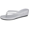 image:imageAllegra K Womens Casual Wedge Heel Thong Slip on Sandals Flip FlopsGrey