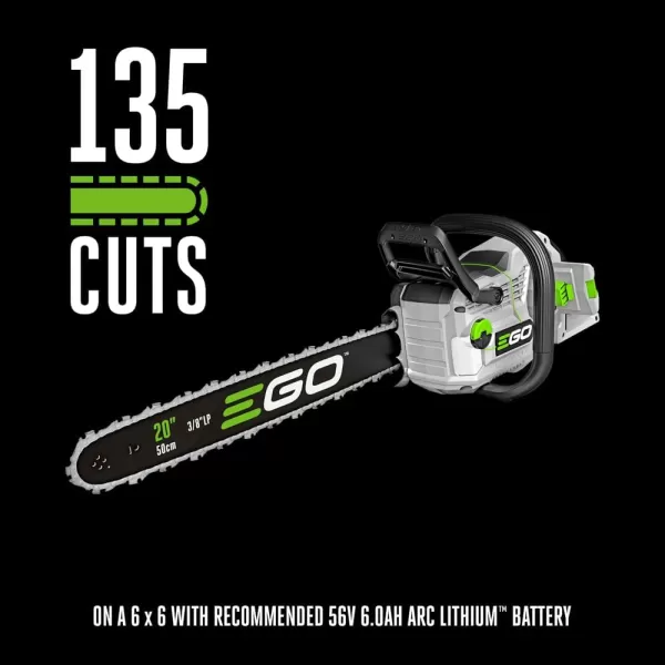 EGO CS2000 20-Inch 56-Volt Lithium-ion Cordless Chainsaw with Digital Display and LED Work Light, Battery and Charger not Included)