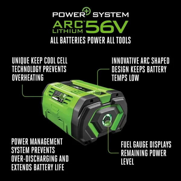 EGO Power+ BA5600T 56-Volt 10.0 Ah Battery with Upgraded Fuel Gauge 