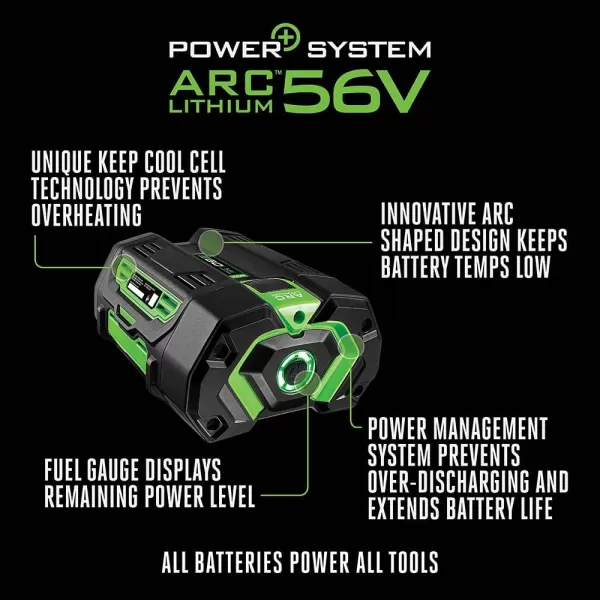 EGO Power+ BA5600T 56-Volt 10.0 Ah Battery with Upgraded Fuel Gauge 