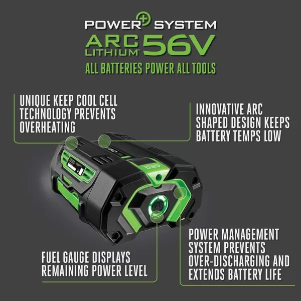 EGO Power+ BA5600T 56-Volt 10.0 Ah Battery with Upgraded Fuel Gauge 