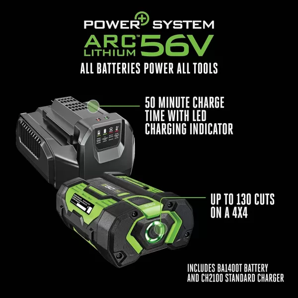 EGO Power+ CS1804 18-Inch 56-Volt Cordless Chain Saw 5.0Ah Battery and Charger Included