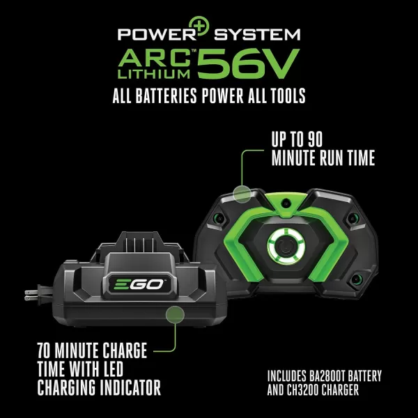 EGO Power+ LB6003 600 CFM Variable-Speed 56-Volt Cordless Leaf Blower 7.5Ah Battery and Charger Included