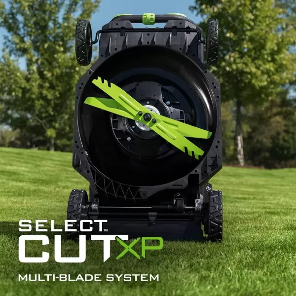 EGO Power+ LM2135SP 56-Volt 21-Inch Select Cut Self-Propelled Cordless Lawn Mower with Touch Drive Technology, 7.5Ah Battery, Rapid Charger Included plus extra BA2800T 5.0Ah Battery