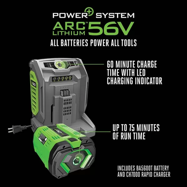 EGO Power+ LM2135SP 56-Volt 21-Inch Select Cut Self-Propelled Cordless Lawn Mower with Touch Drive Technology, 7.5Ah Battery, Rapid Charger Included plus extra BA2800T 5.0Ah Battery