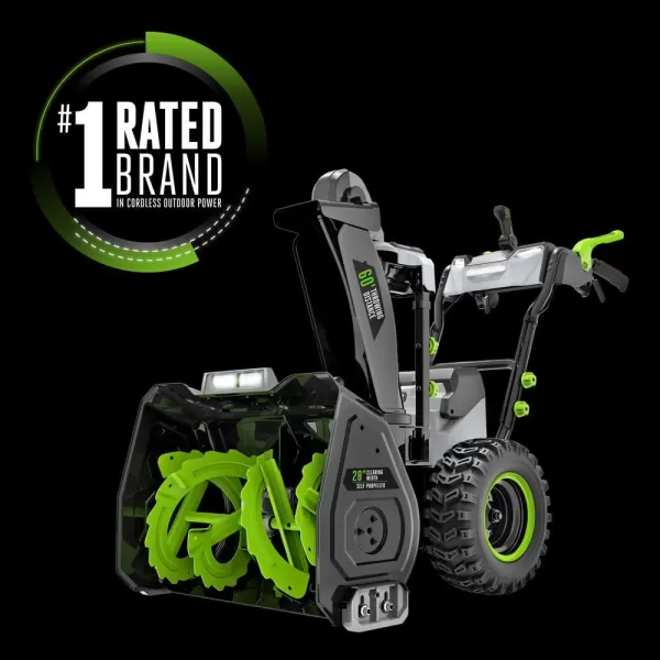 EGO Power+ SNT2807 56-Volt 28" Self-Propelled 2-Stage Snow Blower with Peak Power™,  12.0Ah Batteries and Dual Port Charger Included