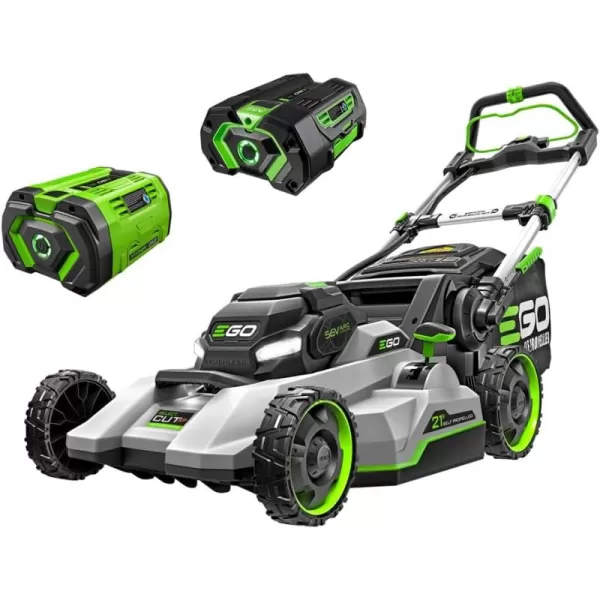 EGO Power+ LM2135SP 56-Volt 21-Inch Select Cut Self-Propelled Cordless Lawn Mower with Touch Drive Technology, 7.5Ah Battery, Rapid Charger Included plus extra BA2800T 5.0Ah Battery