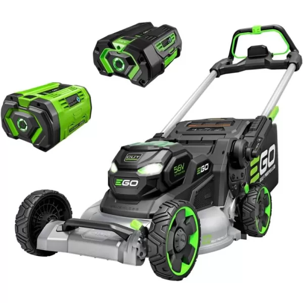 EGO Power+ LM2135SP 56-Volt 21-Inch Select Cut Self-Propelled Cordless Lawn Mower with Touch Drive Technology, 7.5Ah Battery, Rapid Charger Included plus extra BA2800T 5.0Ah Battery