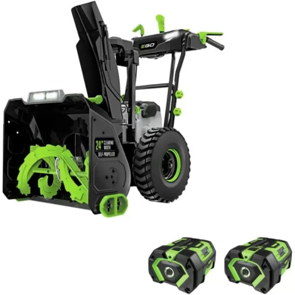 EGO Power+ SNT2807 56-Volt 28" Self-Propelled 2-Stage Snow Blower with Peak Power™,  12.0Ah Batteries and Dual Port Charger Included