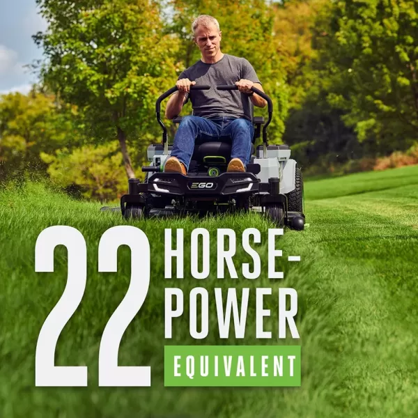 EGO POWER+ ZT4204L 56-Volt 42-Inch Z6 Zero Turn Riding Mower, 4 x 10.0Ah Batteries, 700W Turbo Charger Included Plus 2 Extra BA2800T 5.0Ah Batteries