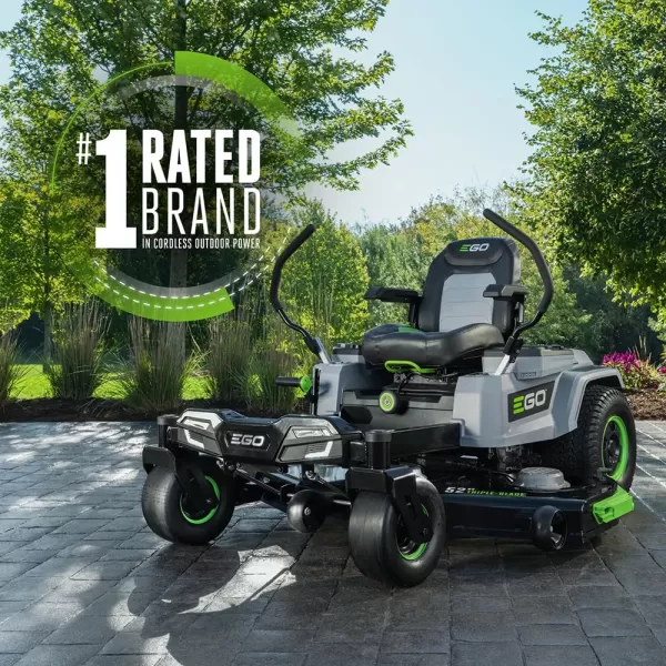 EGO POWER+ ZT4204L 56-Volt 42-Inch Z6 Zero Turn Riding Mower, 4 x 10.0Ah Batteries, 700W Turbo Charger Included Plus 2 Extra BA2800T 5.0Ah Batteries