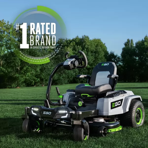 EGO POWER+ ZT4204L 56-Volt 42-Inch Z6 Zero Turn Riding Mower, 4 x 10.0Ah Batteries, 700W Turbo Charger Included Plus 2 Extra BA2800T 5.0Ah Batteries