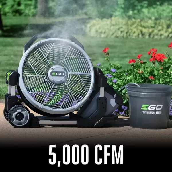 imageEGO Power FN1800 18Inch 5 Speed 20MPH Portable Misting Fan Battery and Charger Not Included Black