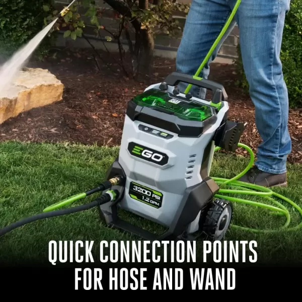 imageEGO Power HPW32042 3200 PSI 56Volt Lithiumion Cordless Pressure Washer with 2 60Ah Batteries and 320W Charger IncludedGray