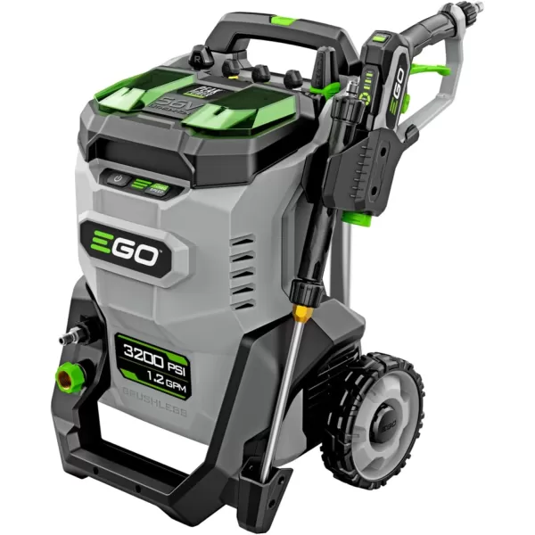 imageEGO Power HPW32042 3200 PSI 56Volt Lithiumion Cordless Pressure Washer with 2 60Ah Batteries and 320W Charger IncludedGray