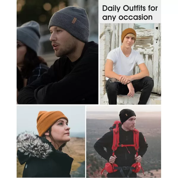FURTALK Beanie for Men Women Cuffed Thick Knitted Unisex Winter Hat Beanies Skull Cap