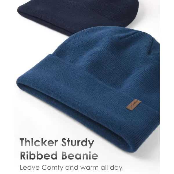 FURTALK Beanie for Men Women Cuffed Thick Knitted Unisex Winter Hat Beanies Skull Cap