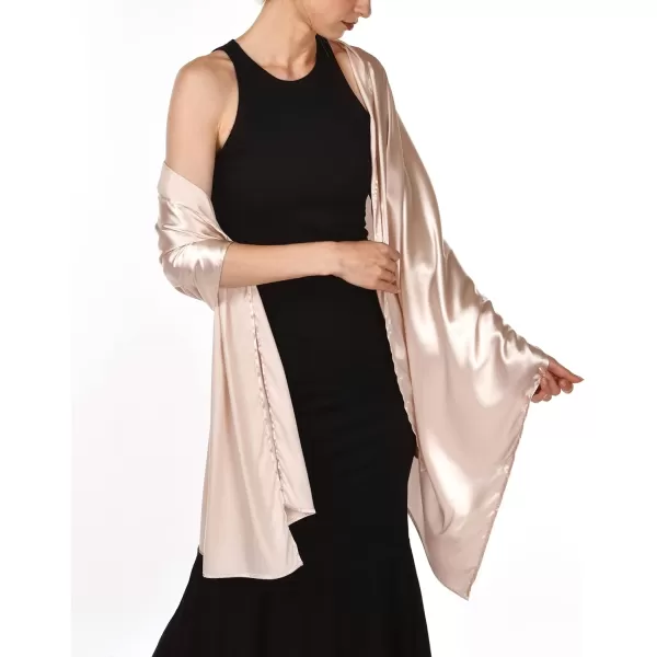 FURTALK Satin Shawls and Wraps for Evening Dresses Womens Silk Shawls Scarf for Weddings Dressy Formal
