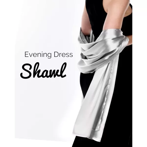 FURTALK Satin Shawls and Wraps for Evening Dresses Womens Silk Shawls Scarf for Weddings Dressy Formal