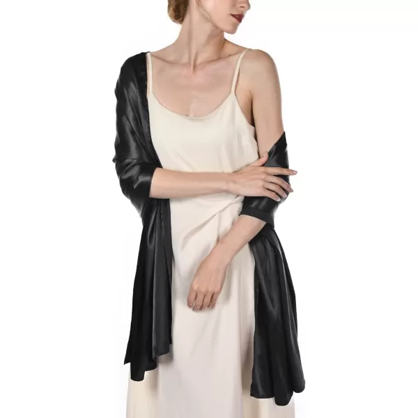 FURTALK Satin Shawls and Wraps for Evening Dresses Womens Silk Shawls Scarf for Weddings Dressy Formal