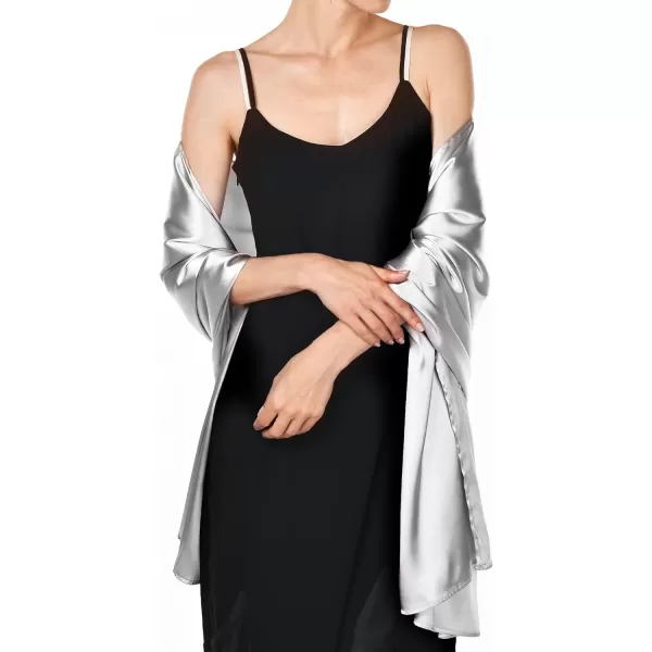 FURTALK Satin Shawls and Wraps for Evening Dresses Womens Silk Shawls Scarf for Weddings Dressy Formal