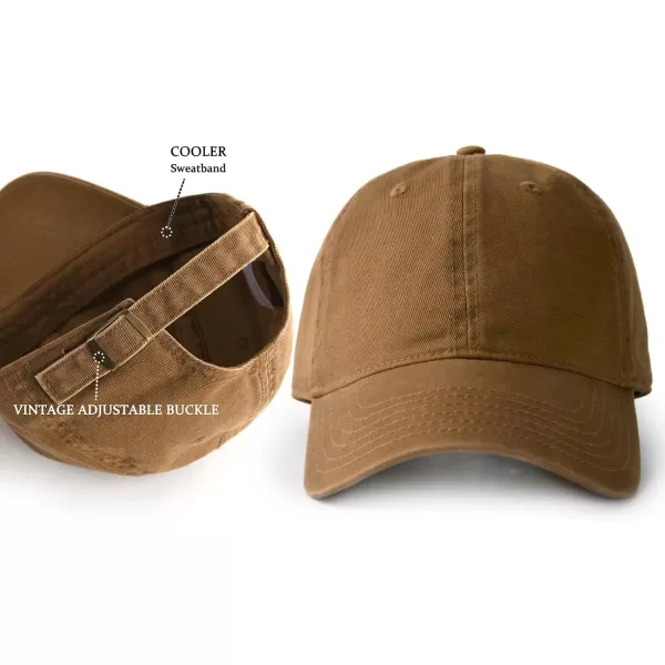 FURTALK Unisex Vintage Washed Unstructured Baseball Cap 100% Washed Cotton Soft Cap Adjustable Unisex Baseball Hat Dad Hat